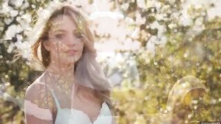 A glamorous girl gets a call from nature and undresses on the terrance