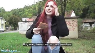 Public Agent: A young, naive Northern girl gets fucked in the basement for cash