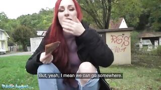 Public Agent: A young, naive Northern girl gets fucked in the basement for cash