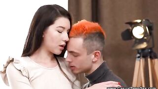 I picked up a hot brunette and had some intense sex with her