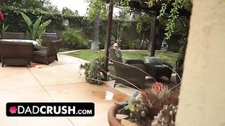 Fit girl lets pervert stepdad finger and fuck her in the pool