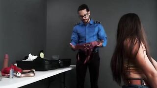 TSA agent found a naughty toy in the bag of a sexy Latina traveler, Jolla PR