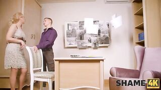 The only way for this lascivious mature to keep her marriage is through sex