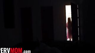 The lucky dude slides his dick between the big natural boobs of his stepmom Jessica Starling