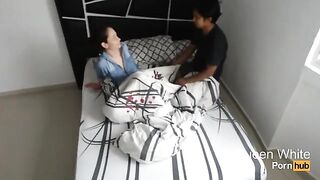 A girl came to her friend's room for a visit