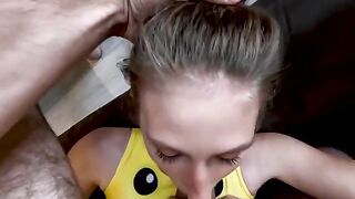The cute girl gave her body to the guy for a hard sex
