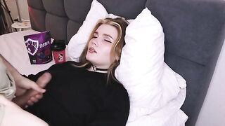 A cute girl fulfilled the old man's dream to see her tits