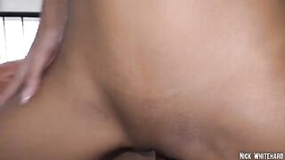 Black Asian teen Lia Lin and her perfect ass