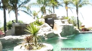 Petite hottie Aliya Brynn gets her pussy filled by 21 BBCs