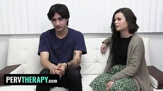 Hot MILF doctor Aaliyah helps stepsiblings in kinky therapy