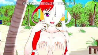 Hentai one piece action with beautiful Uta singing