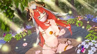 The beautiful girl Nilou fucks passionately in Genshin Impact
