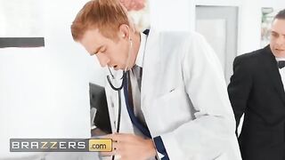 Doctor cures cold feet with his enormous thick cock, starring Kiki Daniels in a Brazzers role-play scene