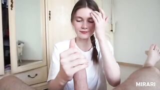 The college girl is hungry for cum, she gets exactly what she wanted - MIRARI