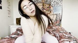 A cute Chinese girl was incredibly happy to make a masturbation video for us