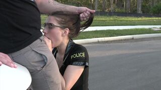 A female police officer gets her way with me in this steamy scene