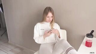An insolent girlfriend gets fucked after throwing her legs on the table in the kitchen