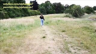 Babe agreed to sex in the park for free, got her face creamed