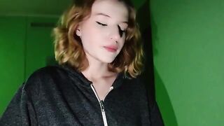 A cute girl has sex in the entrance with her boyfriend, showcasing real passion
