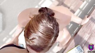Busty Latina gets bored and convinces to fuck on the rooftop with an intense session