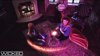 Deadpool and Captain Marvel fuck Spiderman’s wet pussy