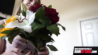 The pretty Octavia Red with big boobs has sex with a huge dick