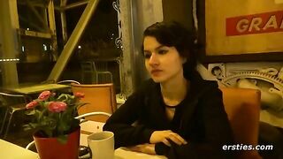 Cute Vicki caresses herself with a vibrator until she reaches an intense climax