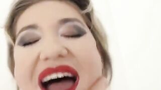 Nympho blonde gets her tight asshole gapped hard