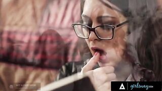An investigator, portrayed by the stunning Riley Reid, rubs her pussy imagining missing girls in a fantasizing scene