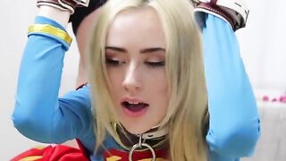 Candy White, the petite blonde, performs an intense solo BDSM act with a twist