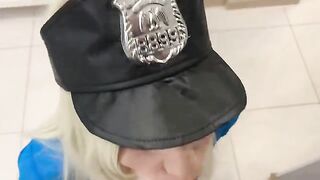 A sexy girl police officer gets fucked by a robber in an apartment