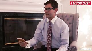 Gina Valentina seduces a lawyer for a steamy foursome