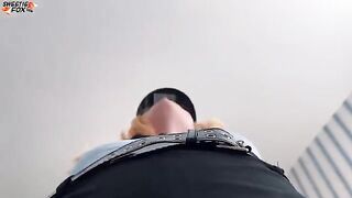A sexy girl in a police suit surprised me with her package