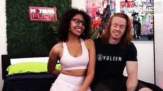 Redhead hung totally destroyed cunt of Latina slut