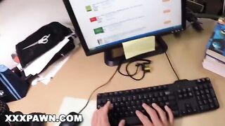Nicki Ortega, broke college student, gets banged in pawn shop