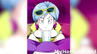 Hentai animation compilation with Bulma from Dragon Ball Super, fully uncensored
