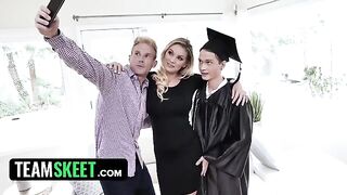 MILF Kenzie Taylor rewards stepson with sex for graduation