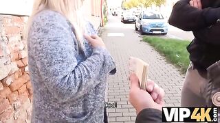 The man lost a bet and had to fuck a big-breasted girl