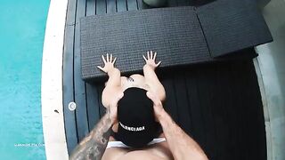 Bikini-clad beauty gets her tight asshole filled with cum in POV
