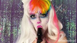 Rainbow dildo opulence with the nastiest Halloween girl Adriana Chechik