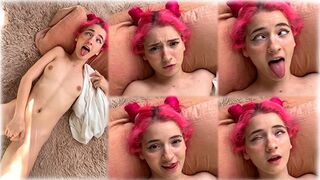 Cute Latina plays with her pussy in a passionate pose