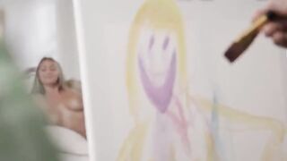 Art teacher screwed two kinky students London River and Kayley Gunner in a threesome