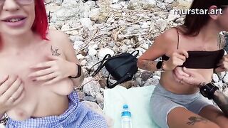 Bloggers fucked stupid whores in the street for a video