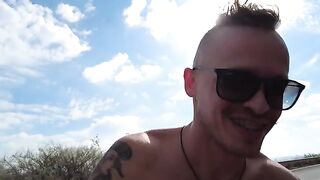 Stupid bitches believed that we were Bloggers and gave ourselves on the beach!