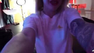 Kelly, the horny girl, masturbates while watching actors playing, in a steamy Wet Kelly scene