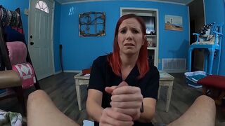 My stepmom used medicine to calm her shiny cock, a steamy scene