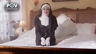 Nun’s forbidden desire leads to a passionate encounter in this immersive POV adventure