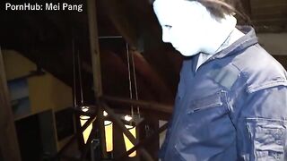 The devilish baby was fucked on Halloween night in a hard style