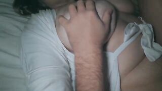 Night sex with my wife, cum on her big ass. I love her