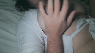 Night sex with my wife, cum on her big ass. I love her